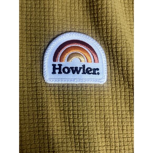 HOWLER BROS Men's Hoodie Palo Duro Fleece Mustard Yellow Pullover Long Sleeve XL - Picture 4 of 10